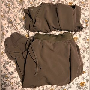 XL Mandala Brown Jogger Scrub Set
